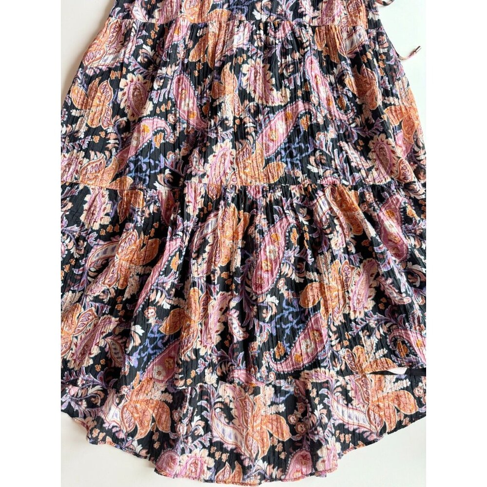 MINKPINK Celestia Floral Paisley Plisse Pleated Boho Peasant Midi Dress, Size S - Picture 11 of 15